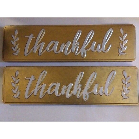 NWT 2 Thankful Decor Signs - Picture 1 of 2